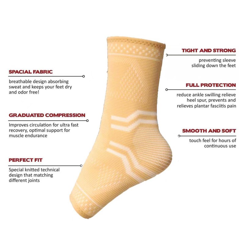 ABIRAM Ankle Brace (Pair) Ankle Support Arch Support Foot Support