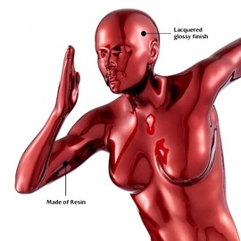 Wall Decor Sculptures, 13" Wall Runners with Hardware Included (Metallic Red)