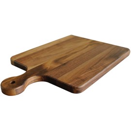 Made in USA Walnut Cutting Board by Virginia Boys Kitchens - Butcher Block made from Sustainable Hardwood (Handle - 10x16)