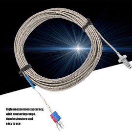 K Type Thermocouple Temperature Sensors M6 BSW Screw Thread Temperature Measuring Probe Thermocouple Cable 1-5M (4m)