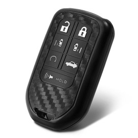 WORCAS Key Fob Case Carbon Fiber Pattern Silicone Cover Compatible with HONDA ODYSSEY 7 Button Keyless Entry Remote, HDSA7-SCE1