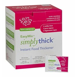 SimplyThick Easy Mix Gel Thickener, 6g Individual Packets, Box of 200