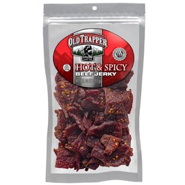 Old Trapper Beef Jerky, Hot & Spicy 10-Ounce Individual Pack, Tender and Spicy Meat Snacks for Lunches or Between Meals, 11 Grams of Protein and 70 Calories per Ounce (Pack of One)