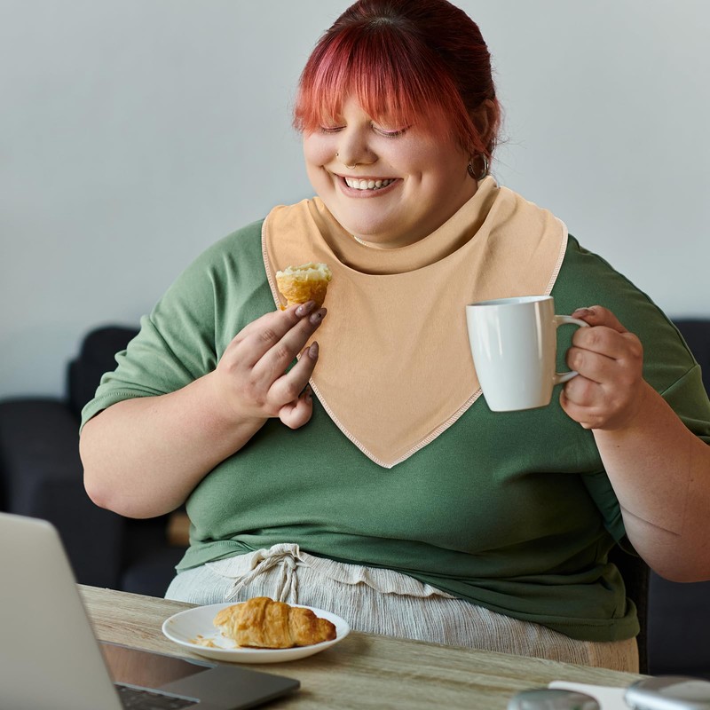 Cutecrop 8 Pcs Adult Drool Bib for Men Women Special