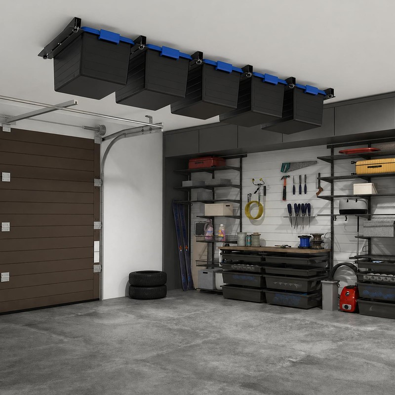 Demimy Heavy Duty Overhead Garage Storage Racks, Ceiling Mount, 6