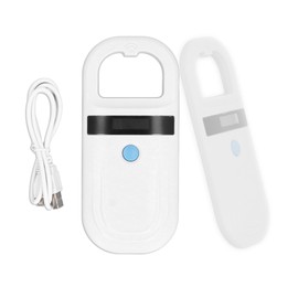 Pet Microchip Reader Scanner,Reachargeable Data Storage Animal Tag Reader Portable 134.2KHz 128 Records Data Storage Animal Chip Scanner for Pet Livestock Wildlife 5V