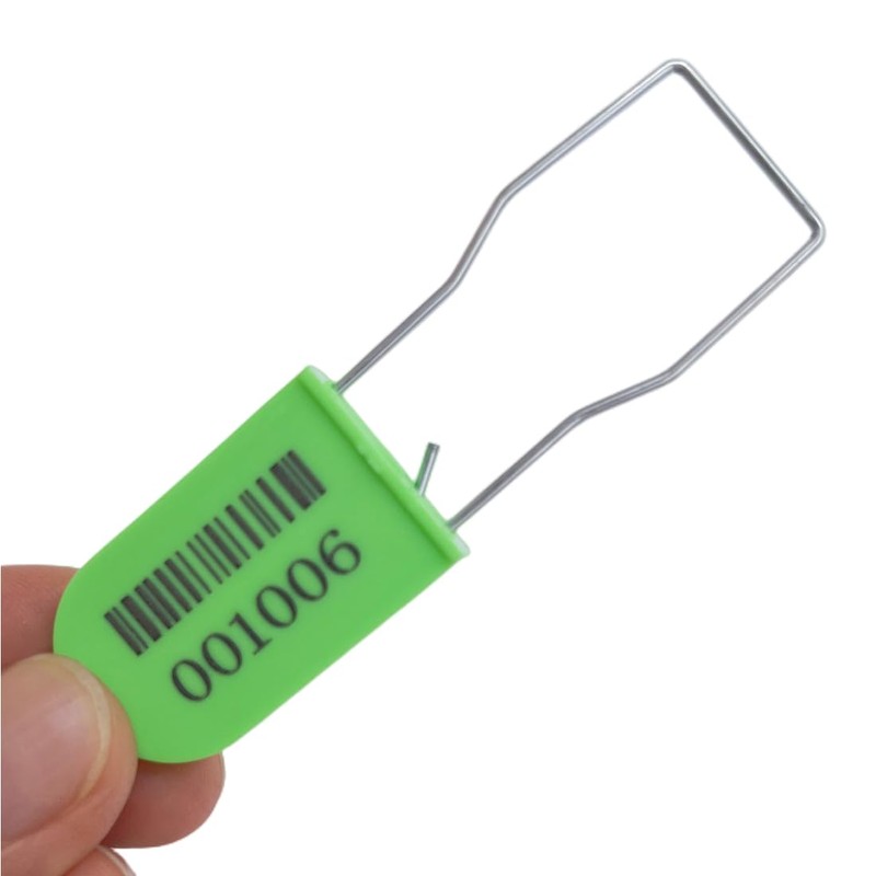 Plastic Padlock Seal with Barcode and Number Security Seals Wire