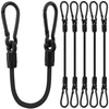 Bungee Cords with Carabiner Hooks, Upgrade 24 inch Long Black