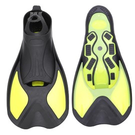 Swim Fins, Snorkel Fins Diving Fins, Snorkeling Gear Flippers Travel Size Short Flippers for Adult Kids Man Woman Swimming Trainning, Soft Swim Shoes, Outdoor Water Sports(XS)