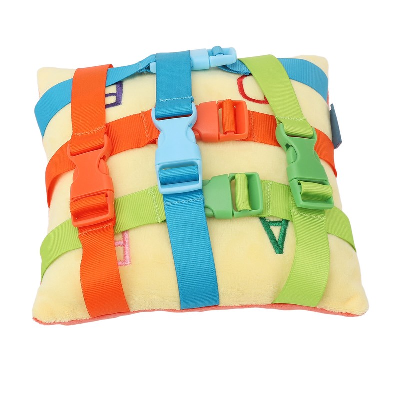 Elderly Dementia Pillow Buckle Release Colorful Straps Calming Comforting Sensory