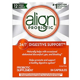 Align Daily Probiotic Supplement Capsules, White, 84 Count