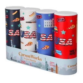 Car Tissues Cylinder 4 Packs Round Tissue Box Holder Perfect for Car Cup Holder, Refill Car Tissue Box Round Container with Refill Tissues for Car Bathroom Office