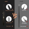 CIVIVI Tweezers Precision for Splinters, Retractable Tweezers with Leather Sheath