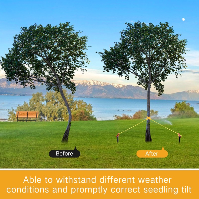 Sintuff 36 Pcs Heavy Duty Tree Stake Kits Stake and