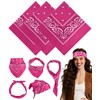 MEEZY 3 Pcs Bandanas for Women Men, Paisley Pattern Bandana