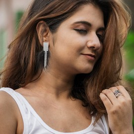 Aaliyah Rhinestone Black Feather Dangle Earrings for Women | Statement Long Chandelier Dangle Dangling | Sparkly Crystal Tassel Lightweight Ear Studs Square Drop | Gifts for Women