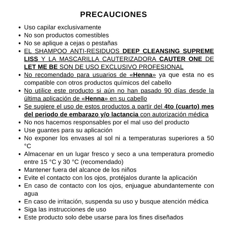 Tratamiento Cauterizador Let Me Be 500 Ml Blindaje Capilar