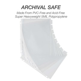 Samsill 8 Tab Recipe Dividers, Recipe Sleeves, Sheet Protector Dividers, with Tab Inserts, Clear, Super Heavyweight, Top Loading, 3 Hole Punched for Standard Letter Size Binders, Archival Safe