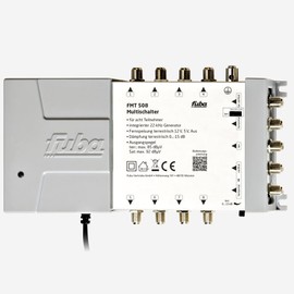 Fuba FMT 508 Multiswitch 5/8 - SAT Multiswitch 8 Subscribers / Receivers / TV with Energy-Saving Power Supply - Multiswitch Quattro and Quad LNB Compatible (Digital, HDTV, UHD 4K/8K Compatible)
