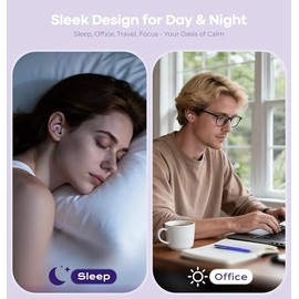 Tapones para oídos ajustables para dormir, SNR 38dB, de silicona reutilizable y antirruido. Incluyen 8 puntas y estuche, para sueño, conciertos, traba