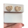 kingofjewlz Genuine Diamonds 0.20 Cwt 10K Gold Finish Over Silver