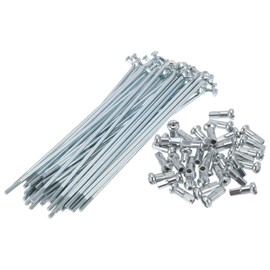 TUCKBOLD Bicycle Spokes Bike Wheel Spokes Silver Tone Nipple 1 Set 13G 104mm Length 45 Steel Galvanized