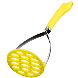 silicone potato masher yellow