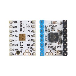BCZAMD 3D Printer Upgraded Part FYSETC TMC2208 V1.2 5PCS: Stepper Motor Driver Stepstick Module Quiet Screwdriver - UART Mode Heatsink for Ram1.4 SKR MKS GEN Ramps Control MegaS X Motherboard