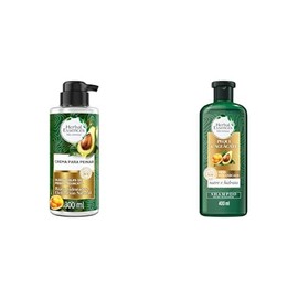 HERBAL ESSENCES Bio:Renew, Crema para peinar rizos y cabello ondulado Nutre e Hidrata Pequi & + HERBAL ESSENCES Bio:Renew, Shampoo sin sulfatos ni par