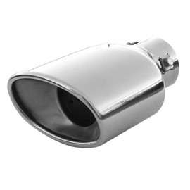 Rumplex Exhaust Trim Oval Stainless Steel Sports Exhaust Tailpipe End Pipe Trim Exhaust Tips Tailpipe Trim Silencer Tip Universal Exhaust Pipe Chrome Rustproof