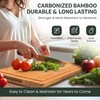 Large Bamboo Cutting Board - 17” Wooden Chopping Block for