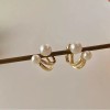Unbranded 14k Gold Simple Design Pearl Stud Earrings