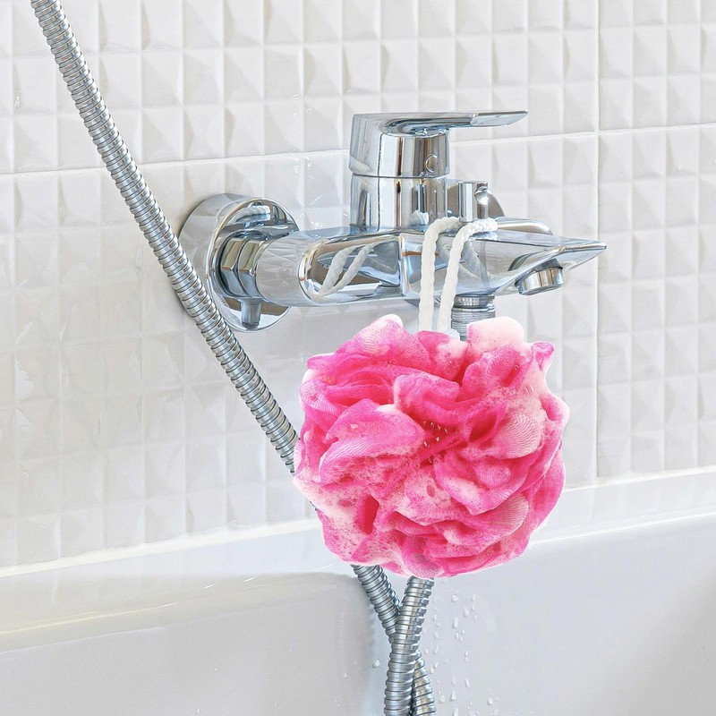 BTYMS Premium Mesh Poufs (65g/pcs) Bath Sponges Shower Loofahs Exfoliating