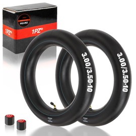1PZ F03-IN2 2 Inner Tubes 3.00/3.50-10 with Angle Valve for Vespa Scooter 10 Inch Tyres Reinforced Tube for Tyres 3.00-10 3.50-10