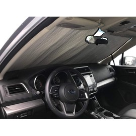 HeatShield, The Original Windshield Sun Shade, Custom-Fit for Subaru Legacy Sedan w/o Eyesight 2015, 2016, 2017, 2018, 2019 Silver Series