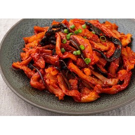 JaAeIn Traditional Korean Side Dish_Authentic Korean Banchan_Ready To Eat_Store at room temperature_120g (Spicy Seasoned Dried Radish)