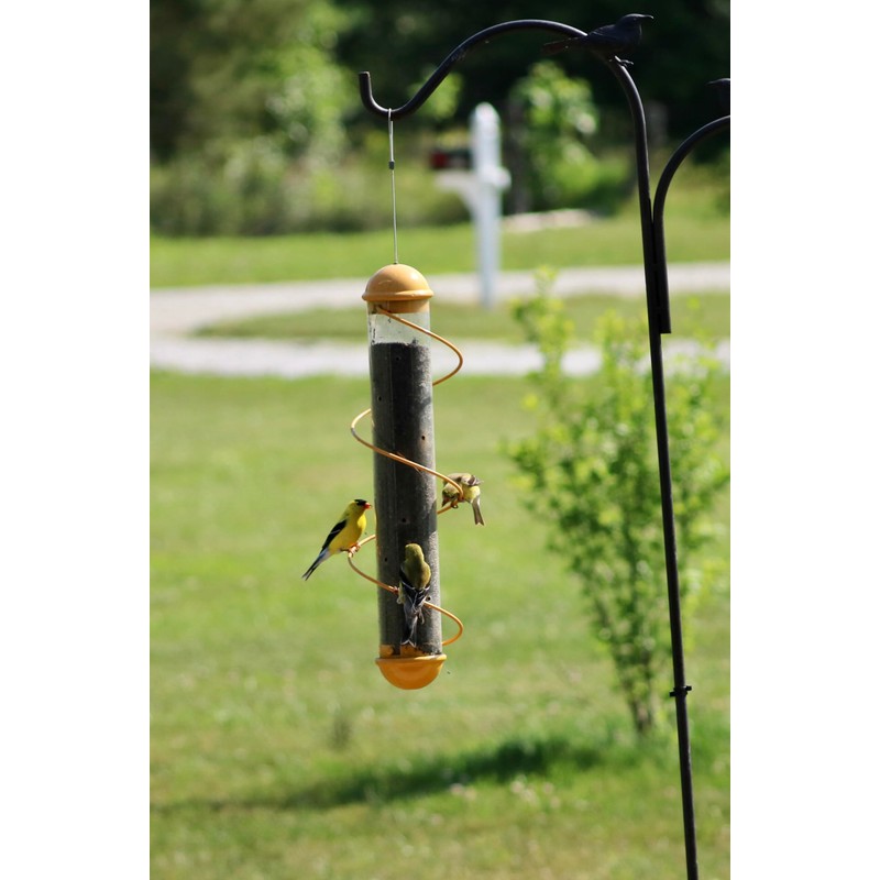 Bird Quest SBF2Y 17" Spiral Thistle Bird Feeder - Yellow