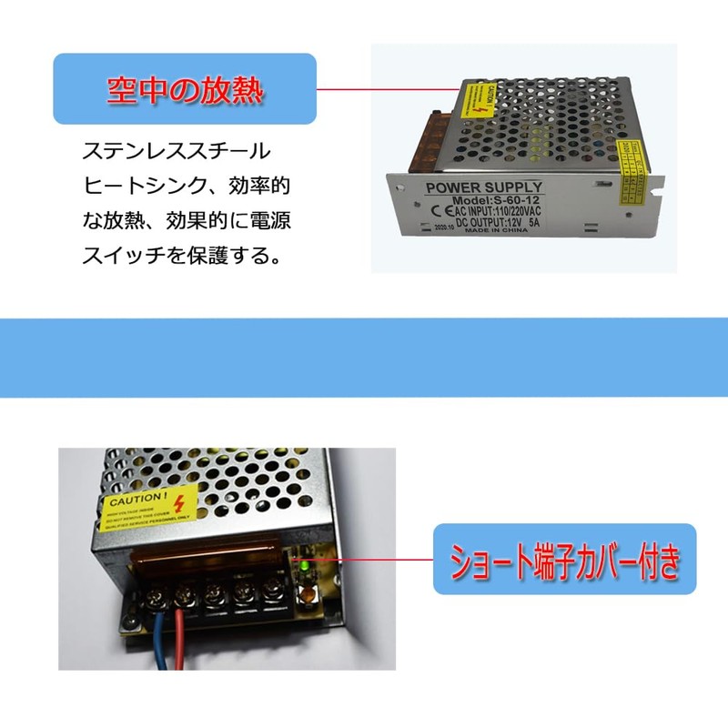 IDVAN Switching Power Supply DC Stabilized Power Supply 12V/5A/60W Overload