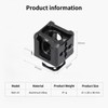 Nitze Triple Cold Shoe Adapter with 1/4" Threaded Hole, 1/4"
