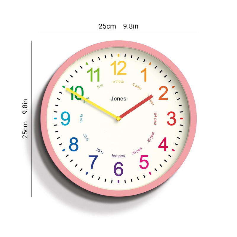 Jones Clocks® Kids Clock - Time Teaching Clock - Learn