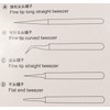 WWS Trumpeter Tools - Set of 4 Precision Tweezers WWST11