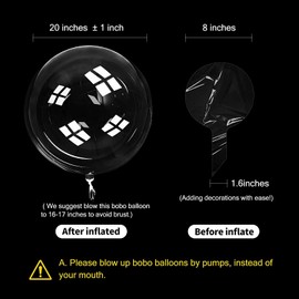 50 Packs BoBo Balloons 20 Inch - Clear Balloons For Stuffing Led Light Up Bubble Balloons For Birthday, Wedding, Baby Shower, Bridal Shower Backyard Pool Outdoor Party Decorations