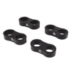 4 Pcs 8AN Hose Separator Clamp Fuel Line Mounting Clamp
