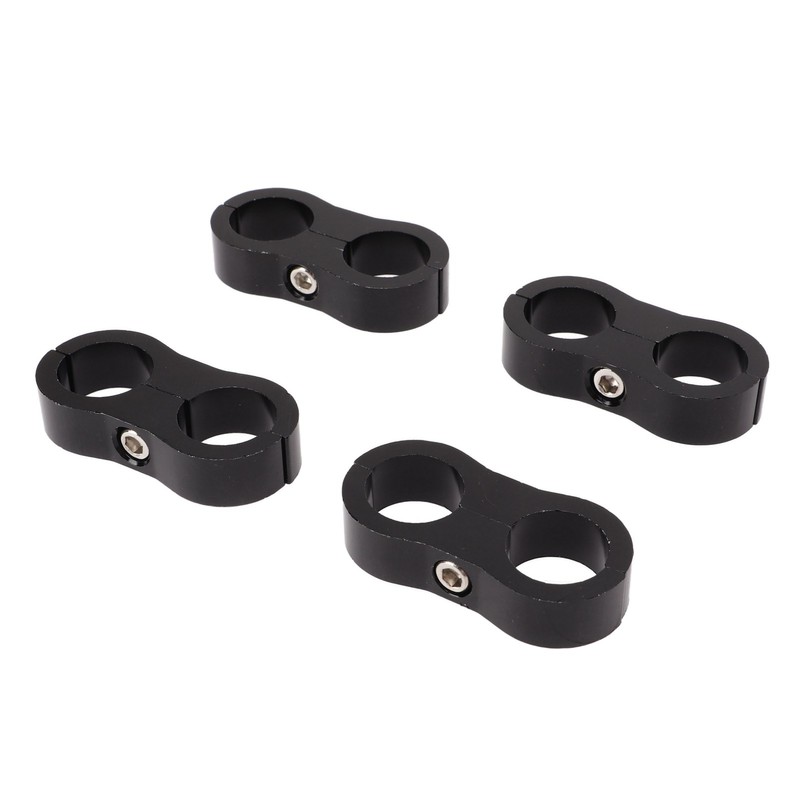 4 Pcs 8AN Hose Separator Clamp Fuel Line Mounting Clamp