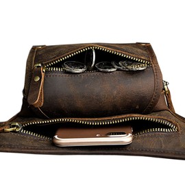 Bolsa de Cuero Bolso de Pierna para Hombres Bum Bum Bum Tactical Motorcycle Bike Rider Cycling Senderismo Sports Camping Pouch Pocket Pocket Daypack