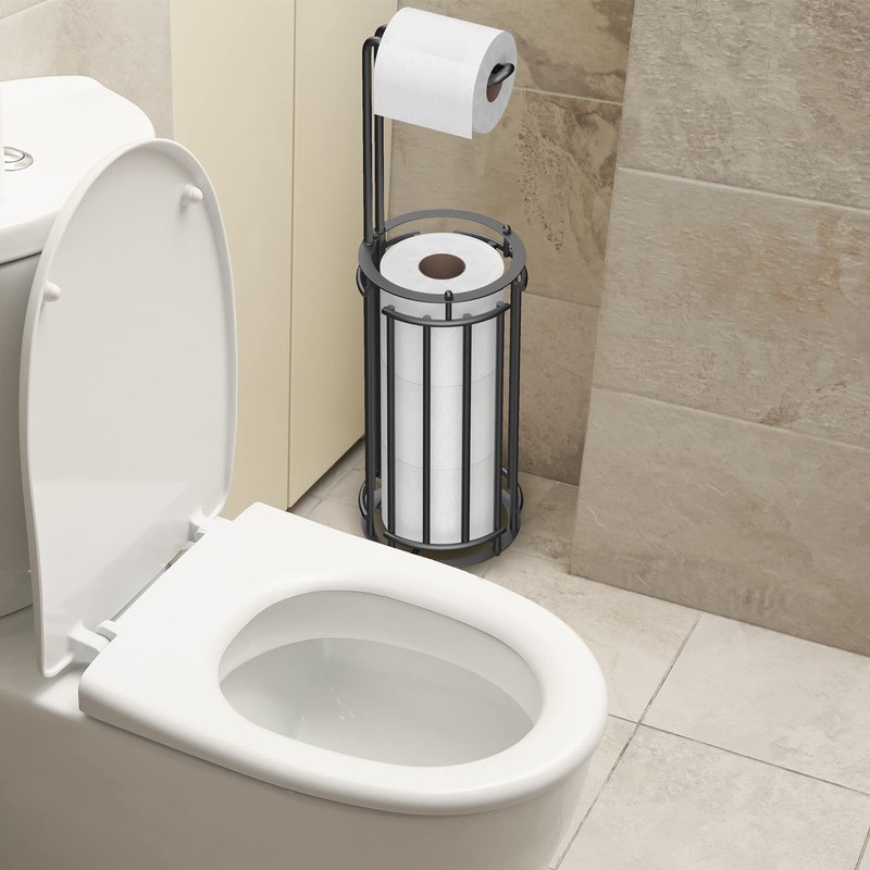 Meangood Toilet Paper Holder Stand and Tissue Paper Roll Dispenser