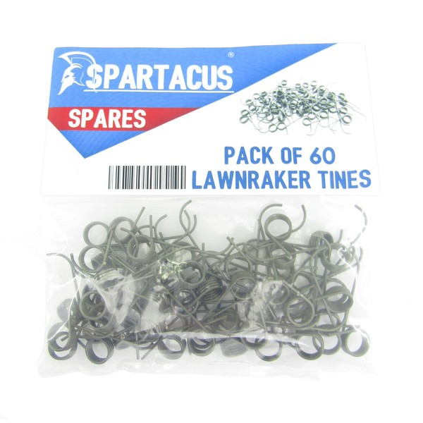 Spartacus 60 x Replacement Lawn Raker Scarifier Tines Tynes For Aldi Lidl EL600 Garden Line