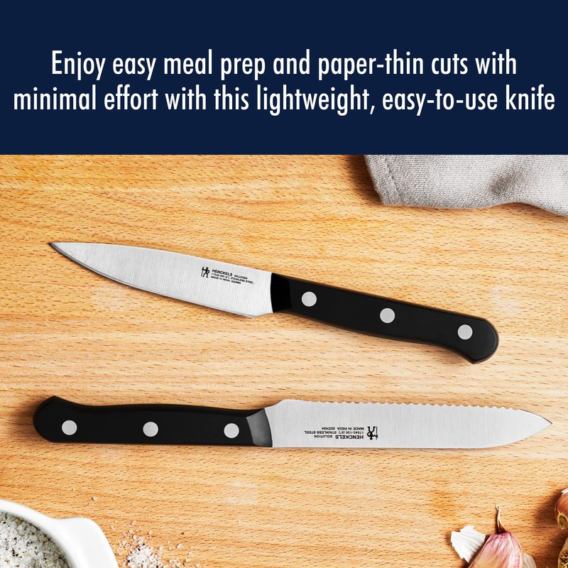HENCKELS Solution Razor-Sharp 4-inch Compact Chef Knife, German Engineered Informed