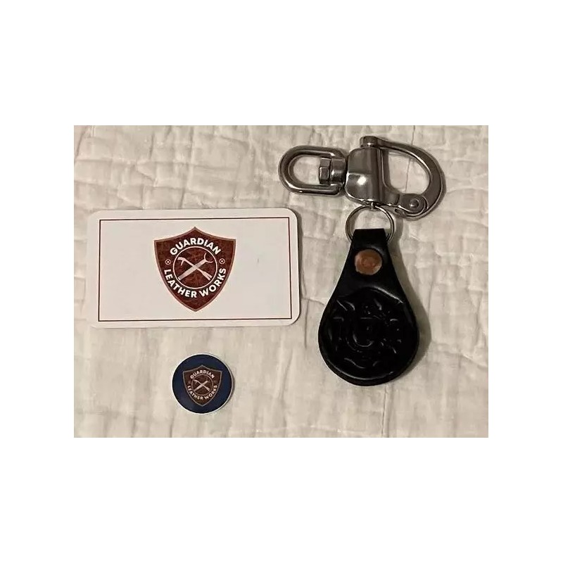 Guardian Leather Works Firefighters Leather Pull Tab SCBA Mask Quick