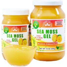 EverSmith Organics EverSmith Organics - Wildcrafted Irish Sea Moss Gel | Made in USA | Rich in Vitamins & Minerals | Sea Moss Gel Raw | Nutritional Supplement | Mango Pineapple (16 oz)